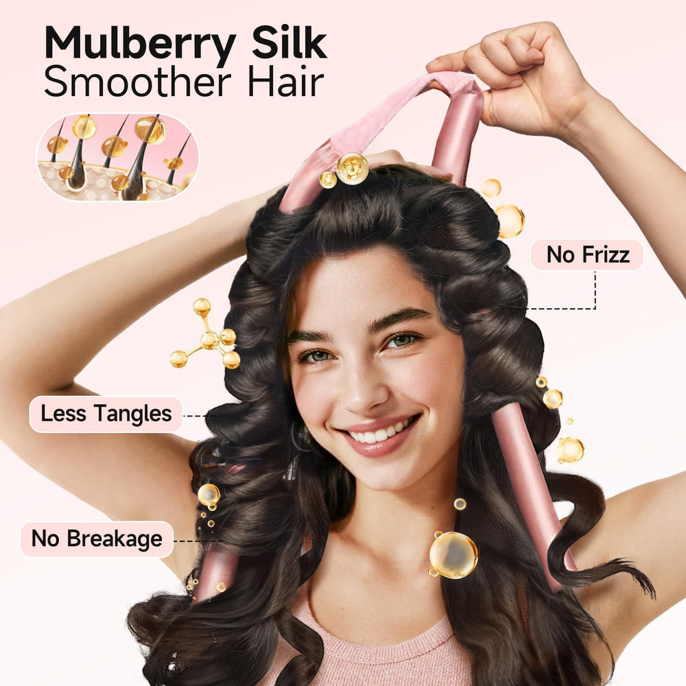 Umisleep silk curler velvet top detail highlights gentle, skin-friendly material.