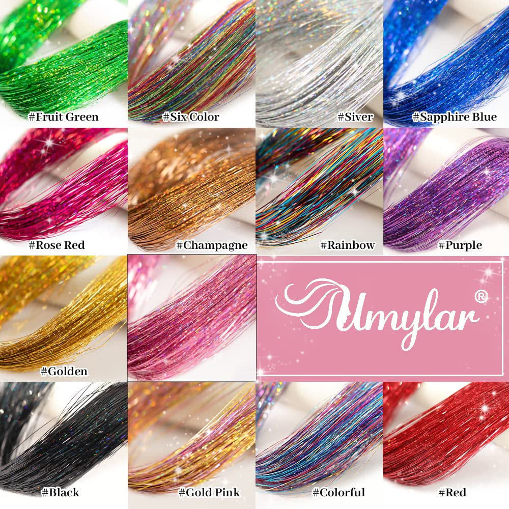 Umylar hair tinsel fairy look adds sparkle to festival outfits