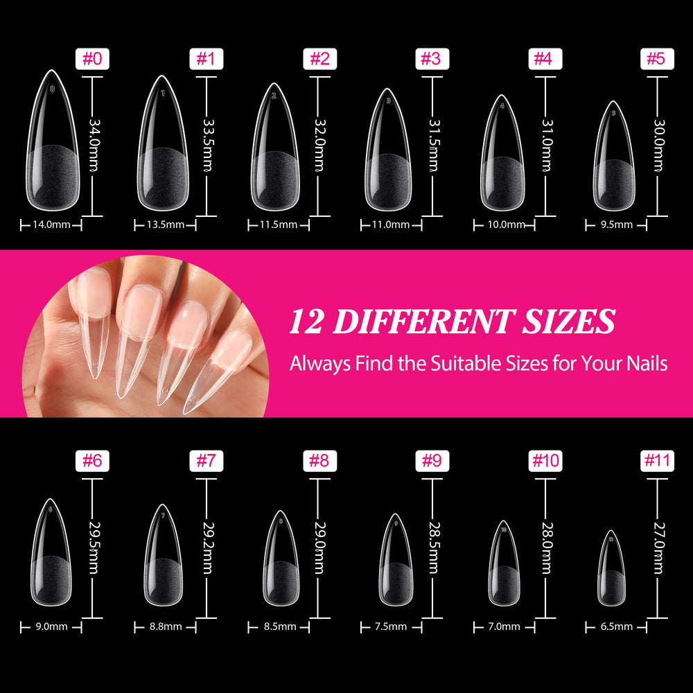 UNA GELLA 12 sizes with top-number markings speeds size selection.