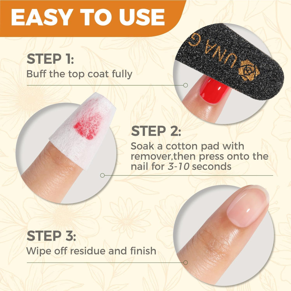 UNA GELLA 8 oz bottle ready for at-home gel polish removal.