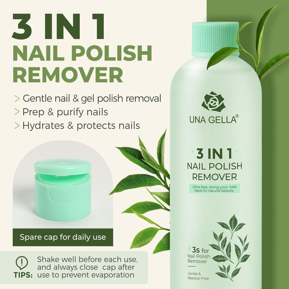 UNA GELLA acetone remover bottle showcasing professional-quality formula.