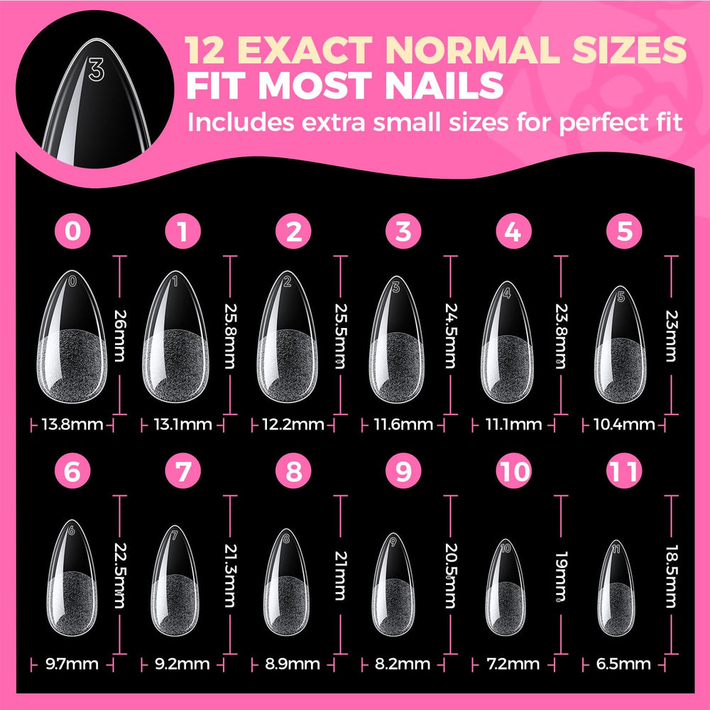 UNA GELLA almond gel nail tips DIY manicure ready for effortless home upgrades.