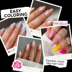 UNA GELLA Almond Nail Tips inner matte texture close-up for stronger adhesion.