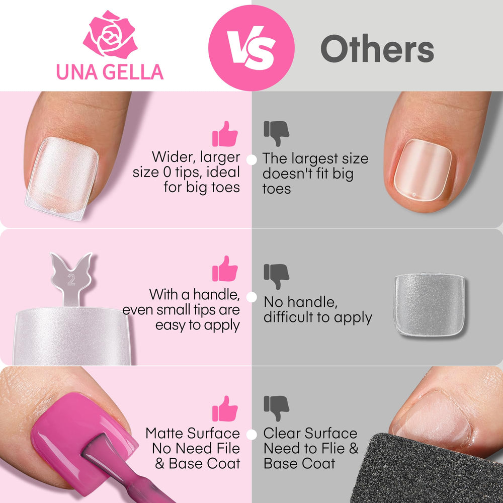 UNA GELLA butterfly-handle toe tips simplify precise application