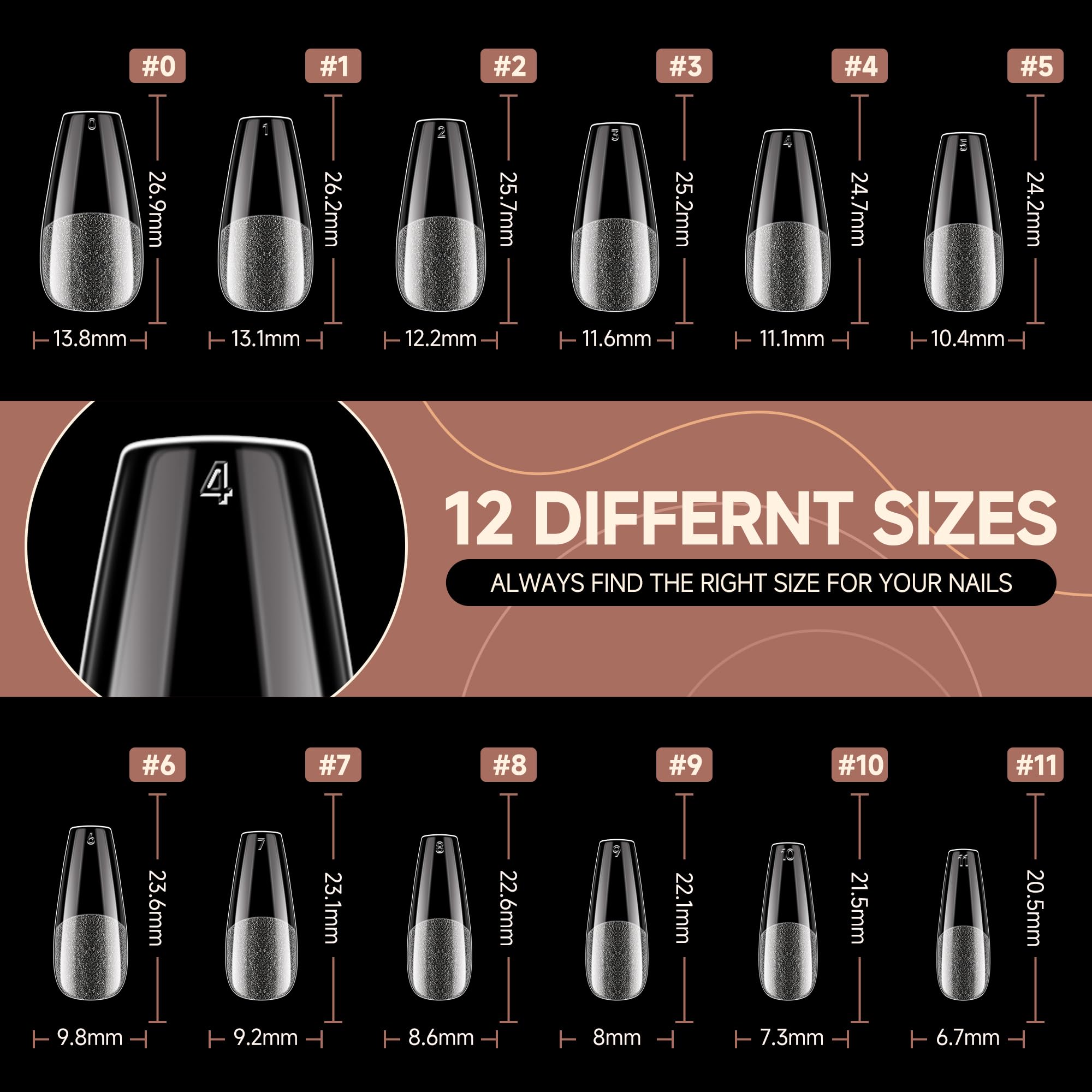 UNA GELLA clear nail tips for clean color adhesion and long wear