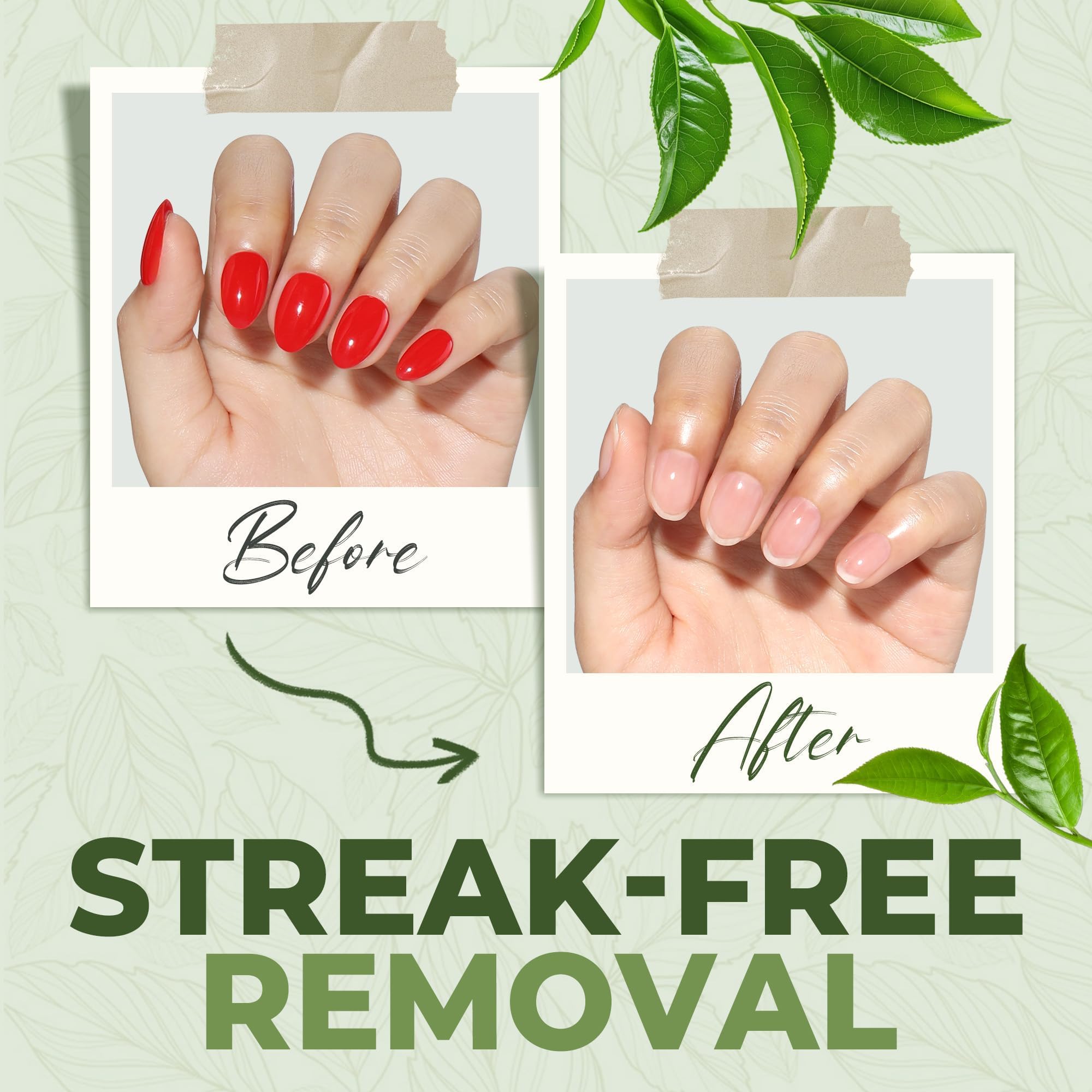 UNA GELLA cotton pad application illustrating precise removal without streaks.