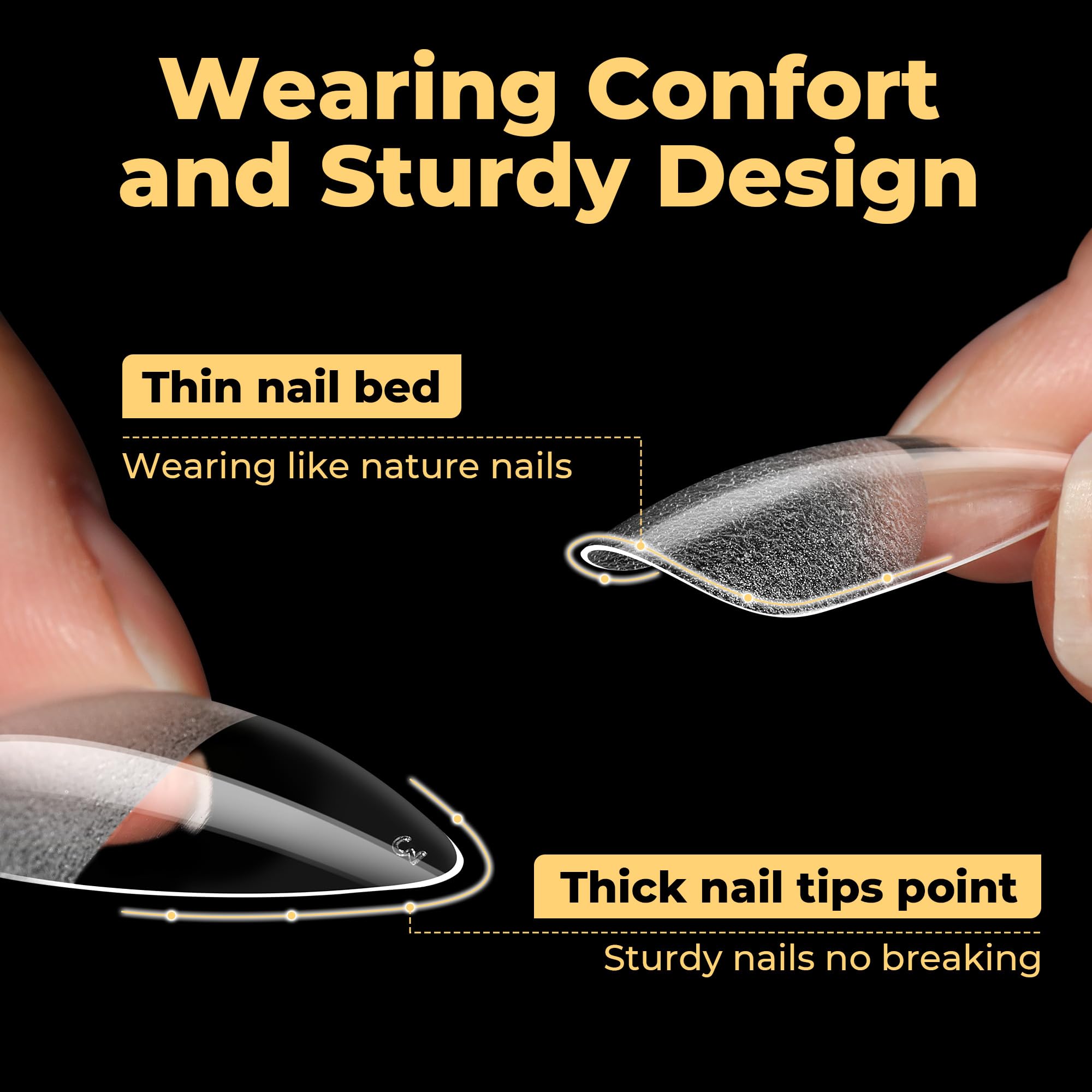 UNA GELLA durable nail tips 28 days shown for longevity under proper care
