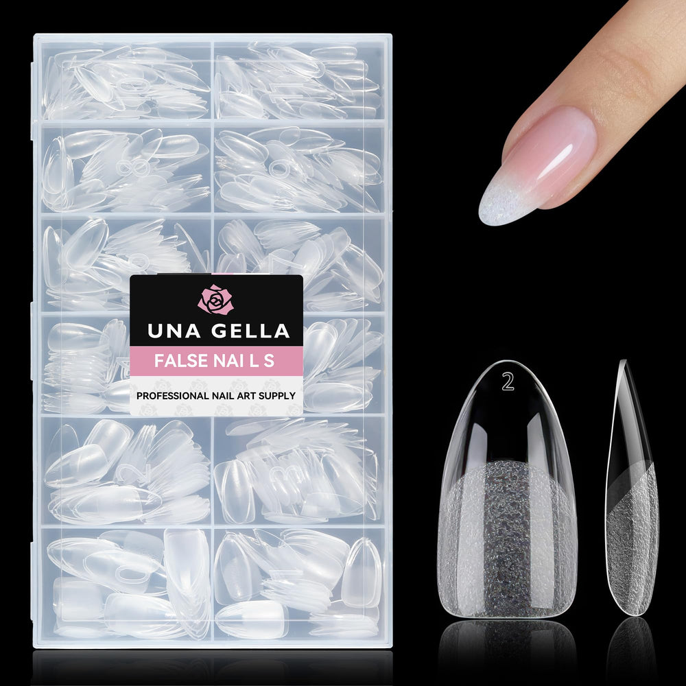 UNA GELLA easy-press-on almond nail tips ideal for quick DIY upgrades
