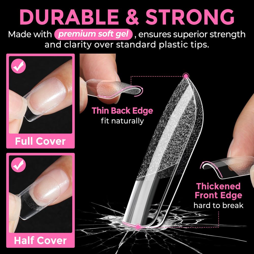 UNA GELLA easy press-on nail beds for secure adhesion