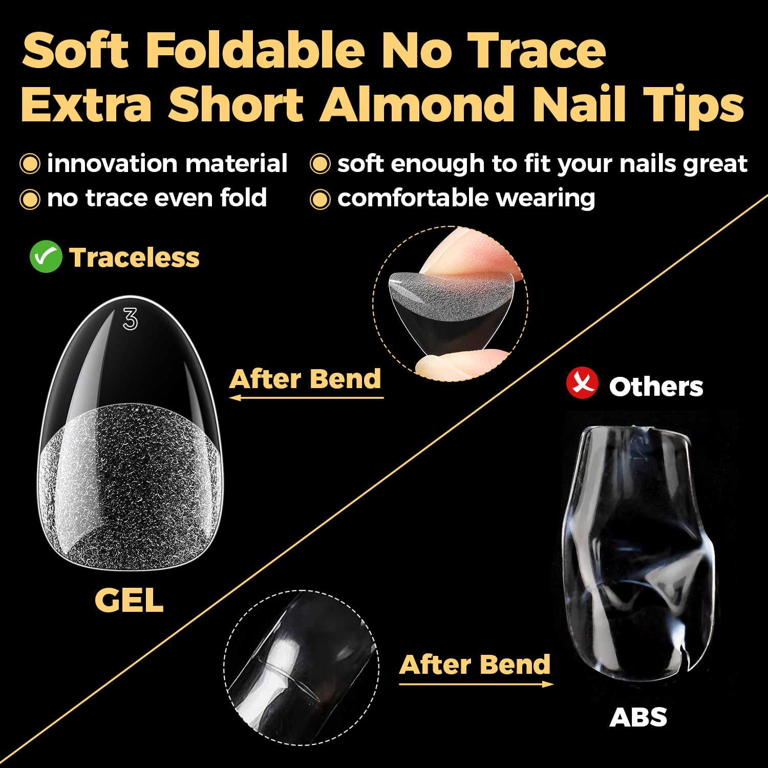 UNA GELLA easy-remove tips highlighted with acetone-safe removal for flexible re-application
