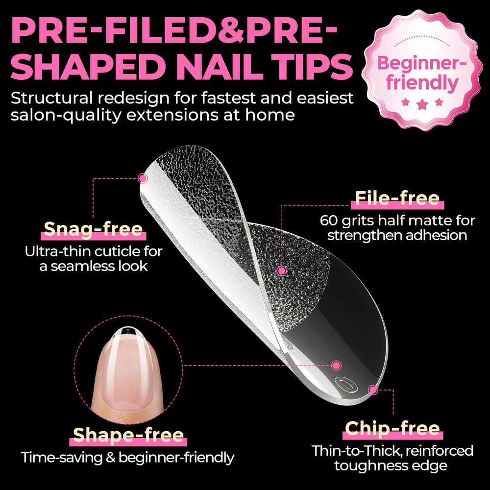 UNA GELLA easy-remove tips for quick soak-off without damage.