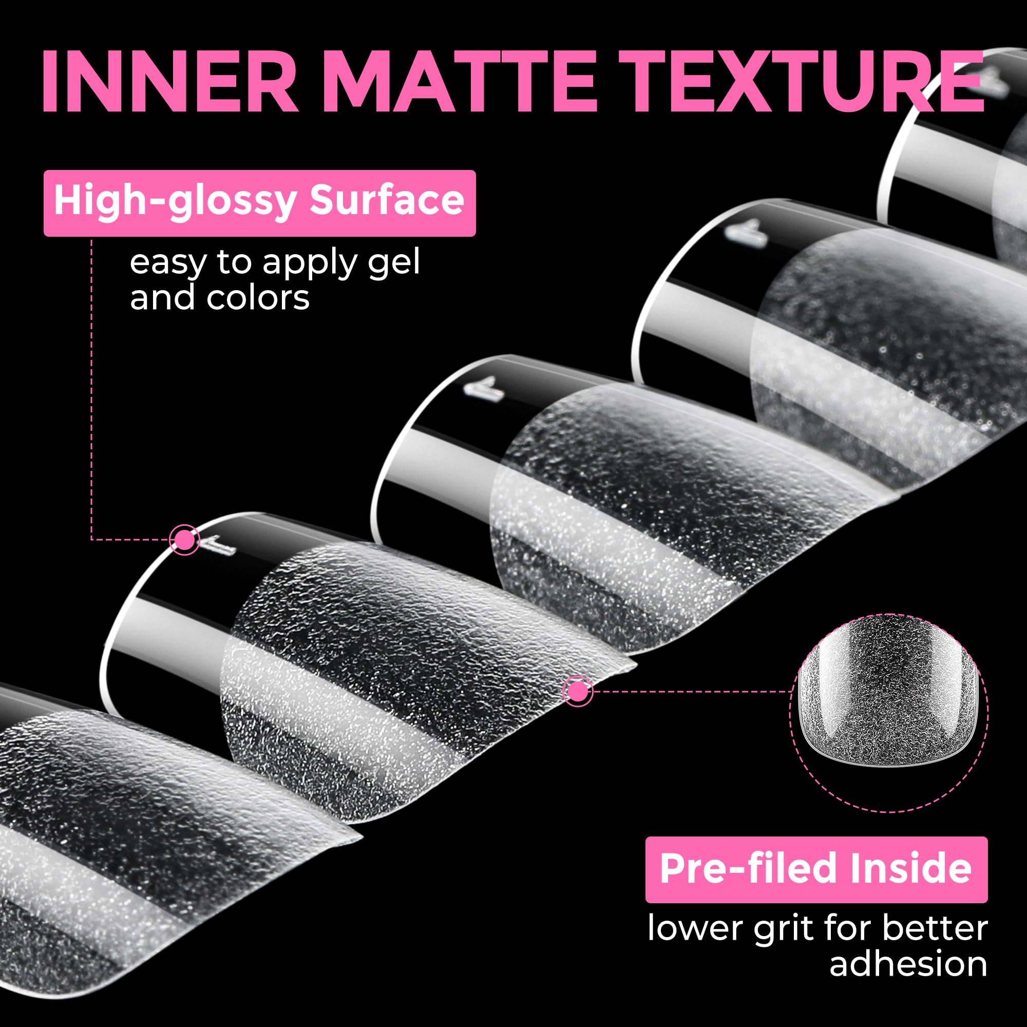 UNA GELLA nail tips long-lasting look in a bright glossy finish