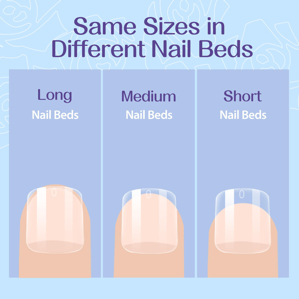 UNA GELLA extra short square tips vibrant clear for sleek natural nails