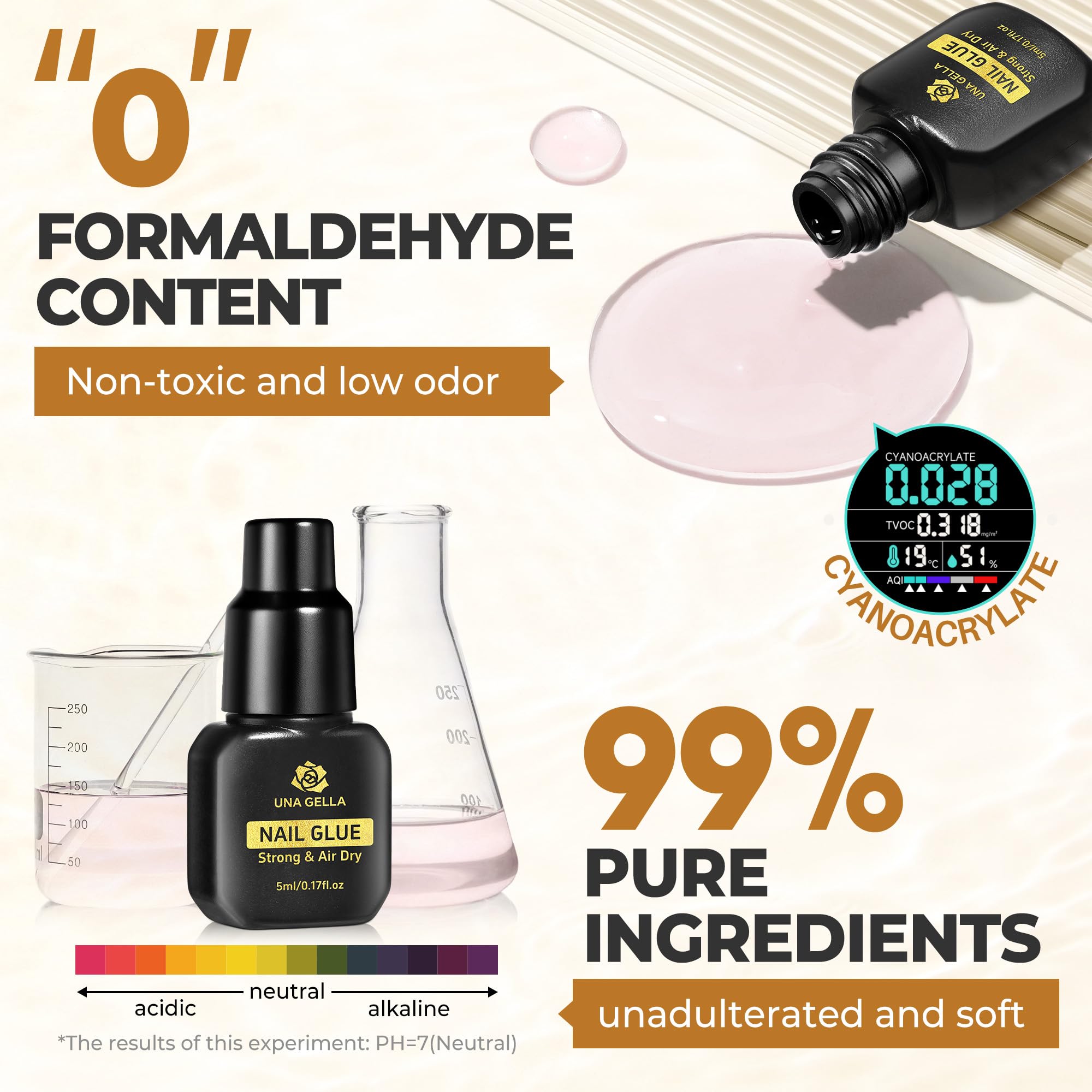 UNA GELLA instant curing formula in action delivers rapid set.