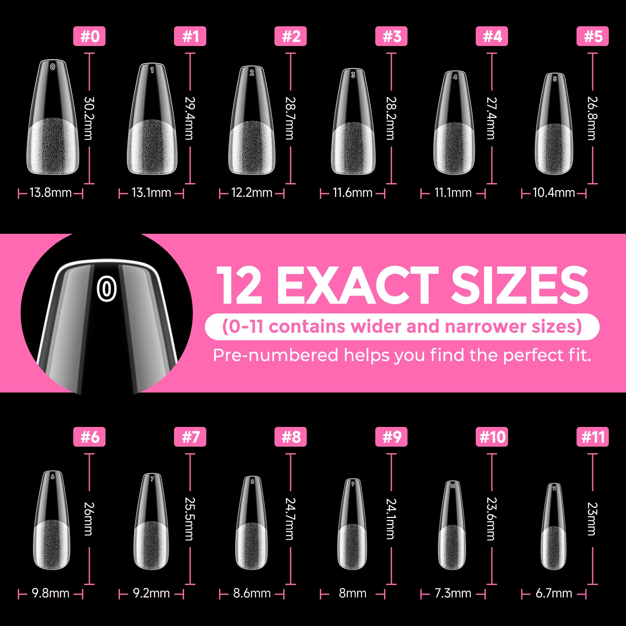 UNA GELLA Long Coffin Tips wedding-ready DIY manicure with long coffin tips for elegant nails