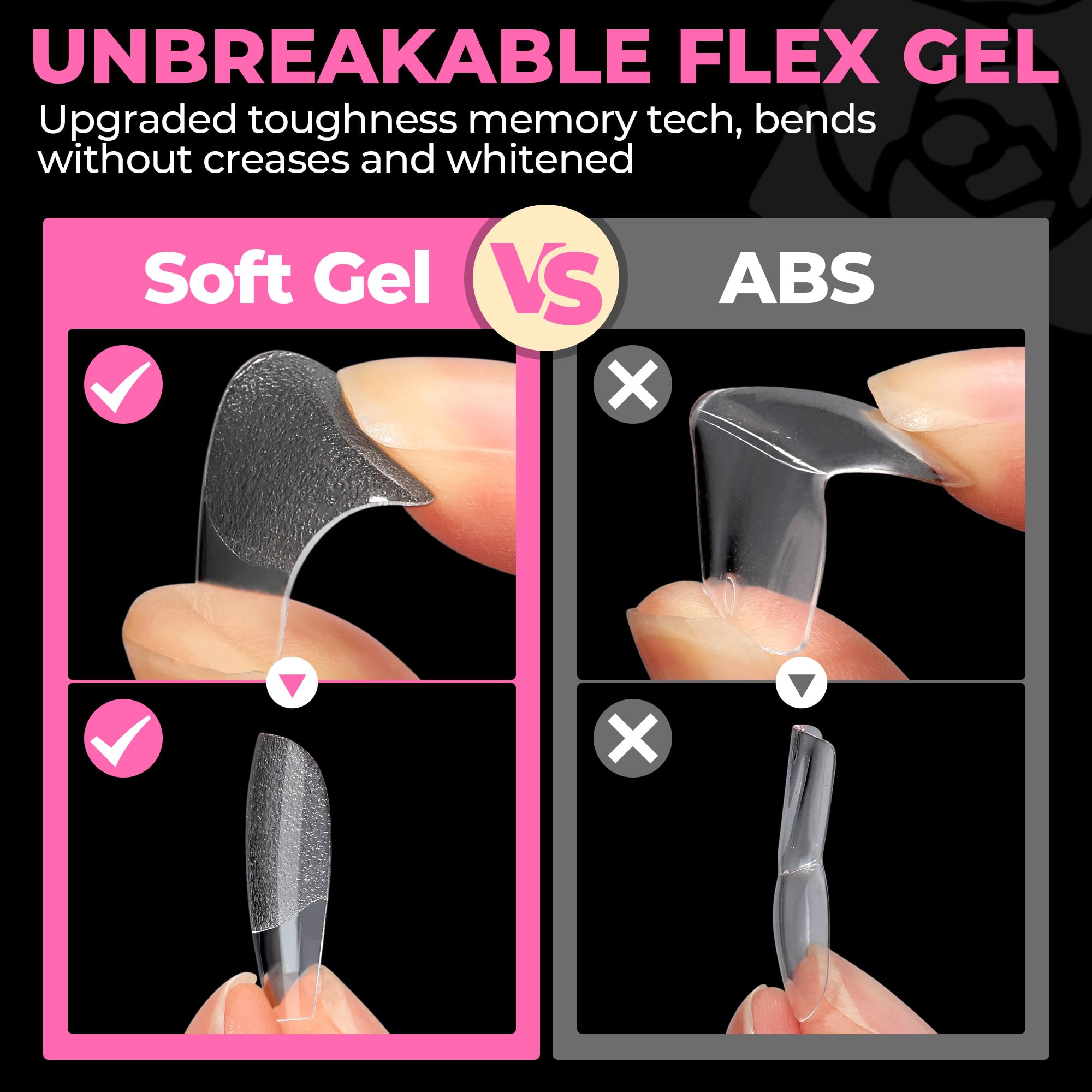 UNA GELLA long-lasting up to three weeks image for durable short coffin tips.