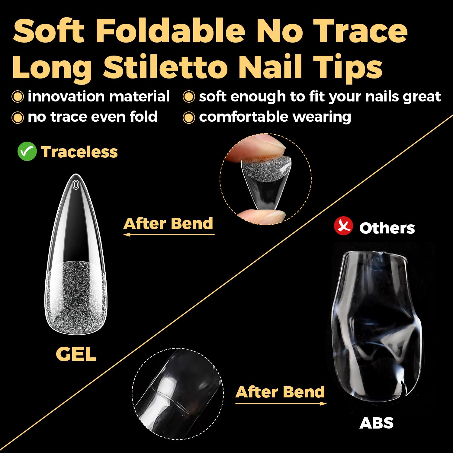 UNA GELLA different-sizes set of 12 sizes for precise matching and nail art versatility.