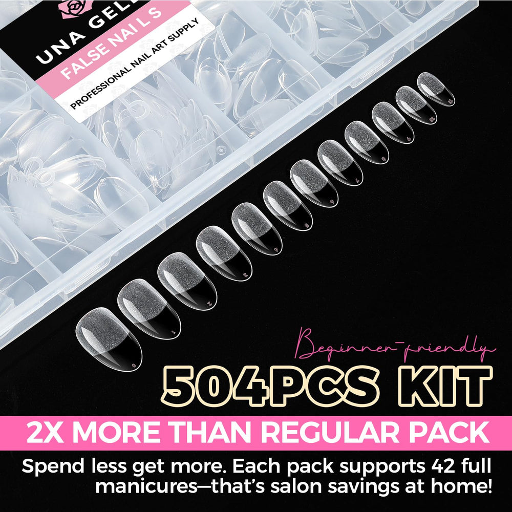 UNA GELLA matte finish tips illustrate color longevity without extra filing