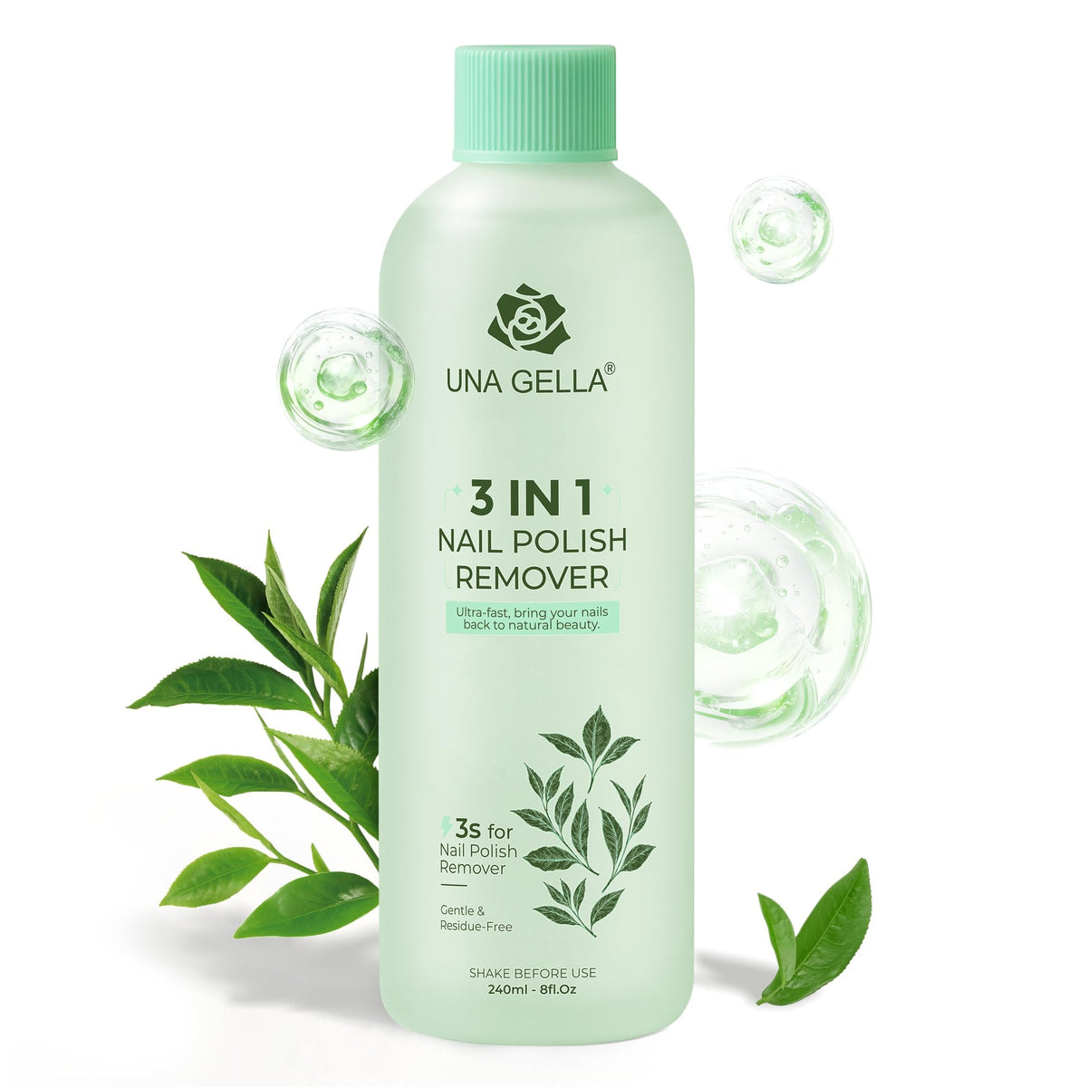 UNA GELLA nail polish remover cap for easy, fast removal.