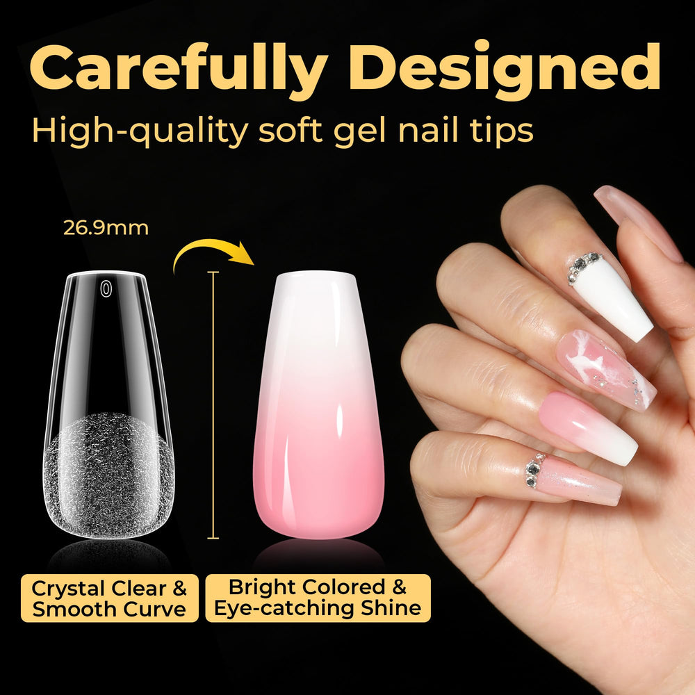 UNA GELLA DIY salon collection of coffin tips for home use.