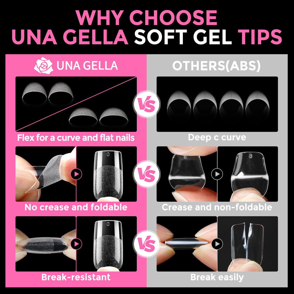 UNA GELLA no-smell nail tips ideal for sensitive users