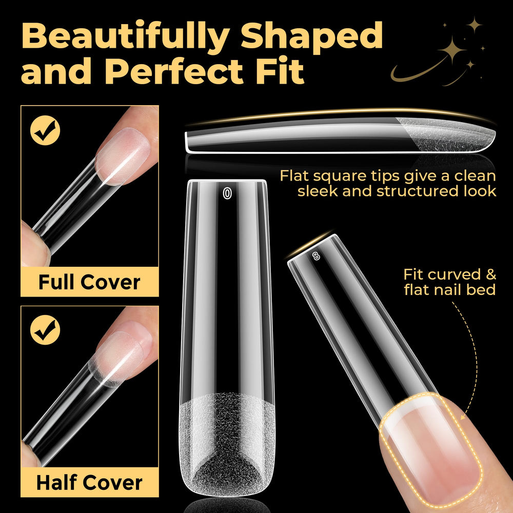 UNA GELLA no-smell soak-off nail tips compatible with acetone
