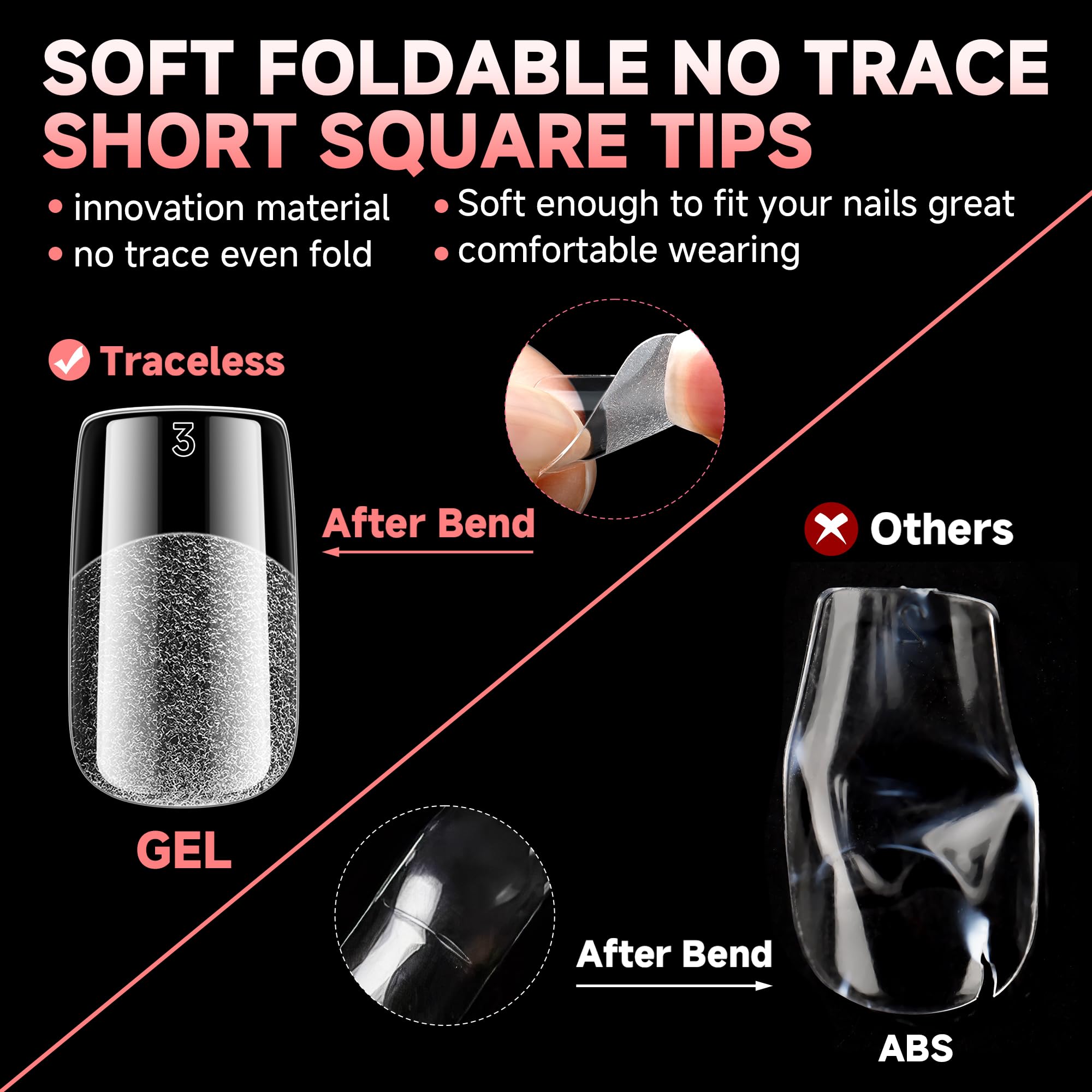 UNA GELLA no trace bend design reduces visible marks during wear