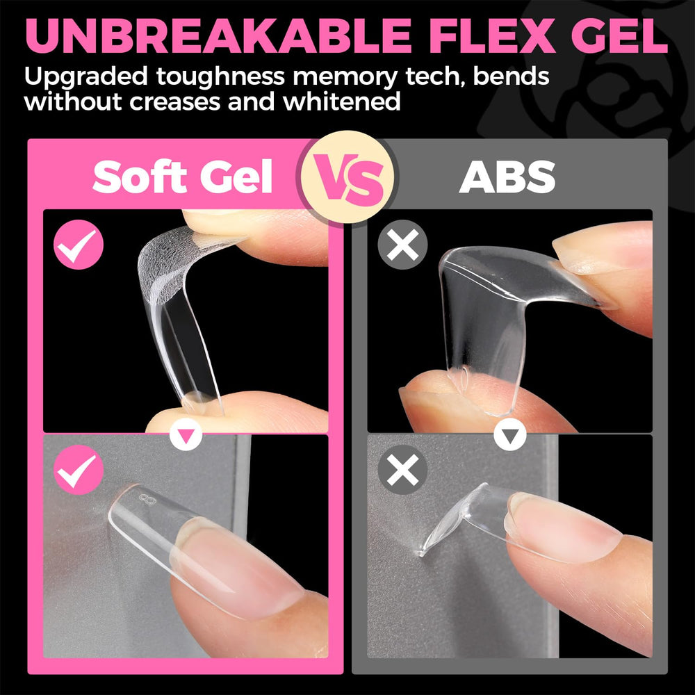 UNA GELLA tips bend with no trace for clean curves.