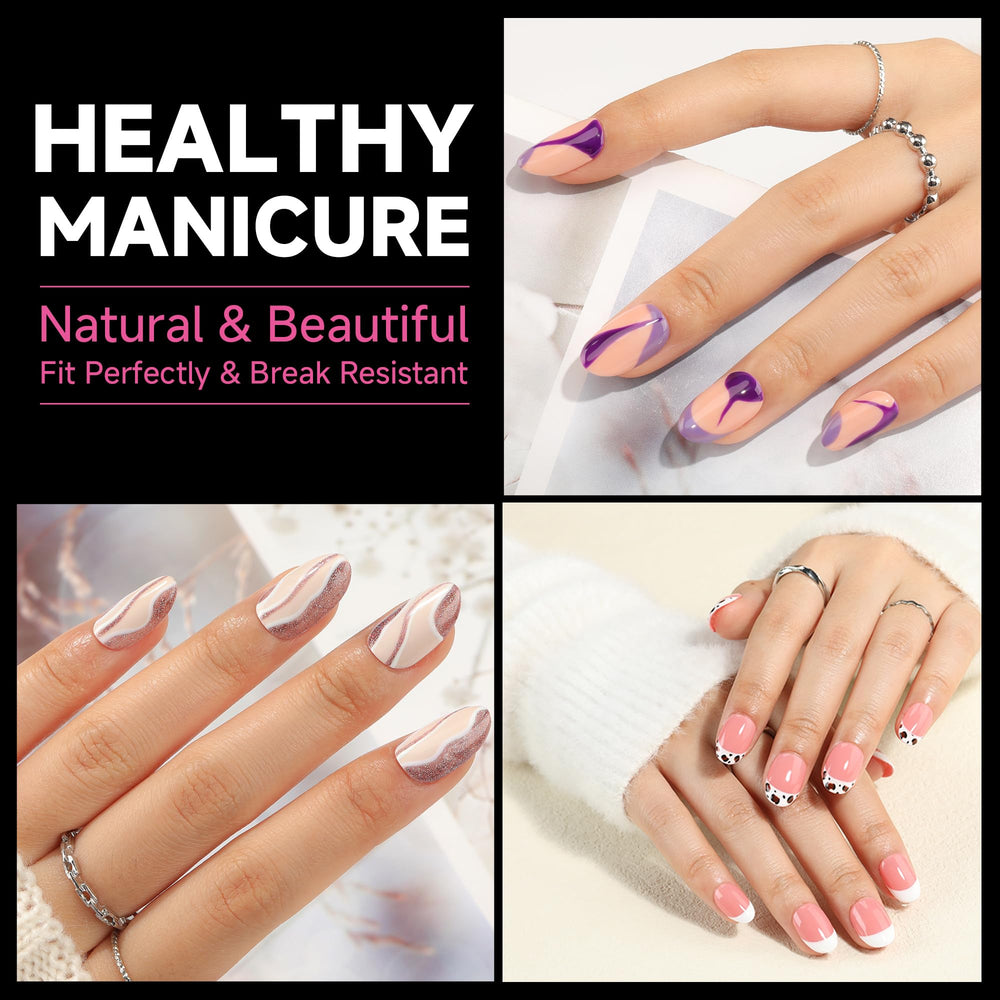 UNA GELLA natural-fit oval tips with thin back edge for comfort
