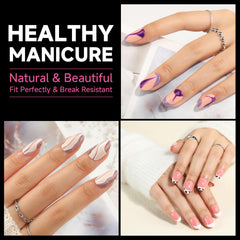 UNA GELLA natural-fit oval tips with thin back edge for comfort