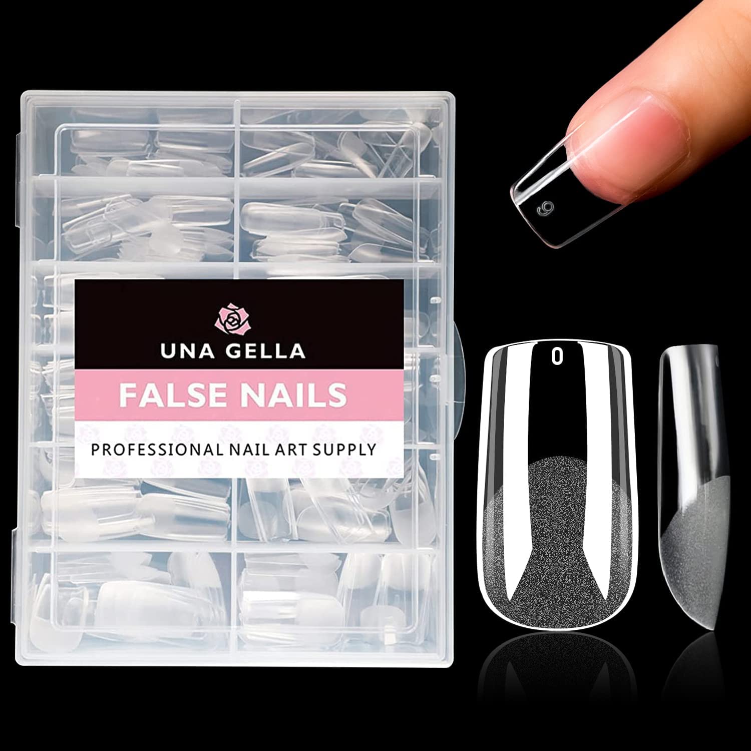 UNA GELLA packaging box for convenient home nail kit.