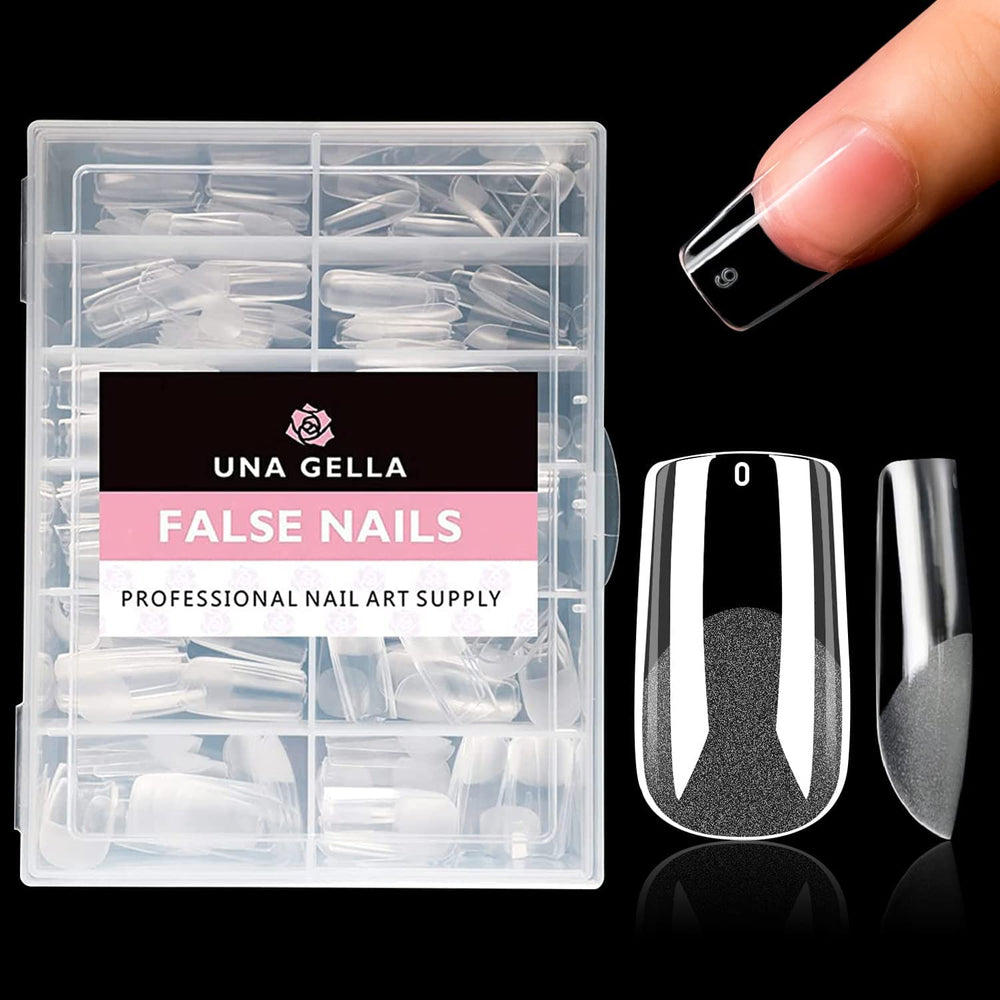 UNA GELLA packaging box for convenient home nail kit.
