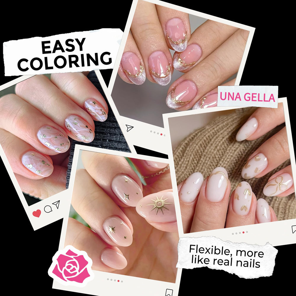 UNA GELLA pre-etched oval tips save filing time during manicure