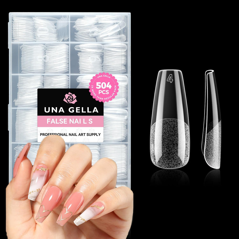 UNA GELLA pre-shaped tips require no filing for faster applications.