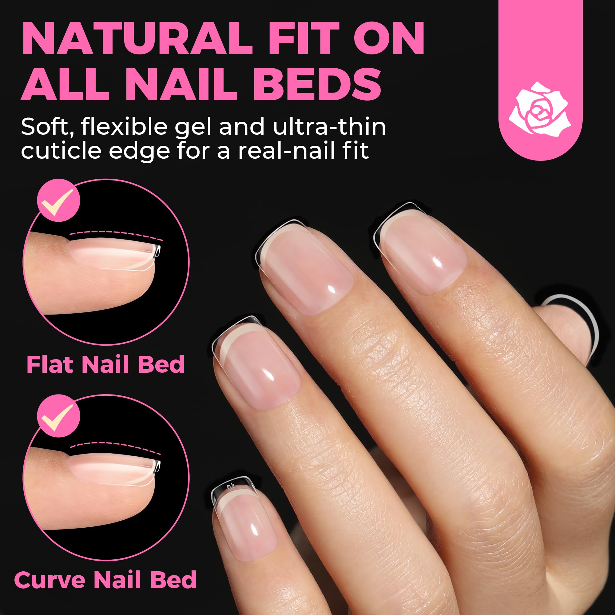 UNA GELLA pre-shaped XS tips collection image for quick-fit manicures.