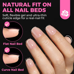 UNA GELLA pre-shaped XS tips collection image for quick-fit manicures.