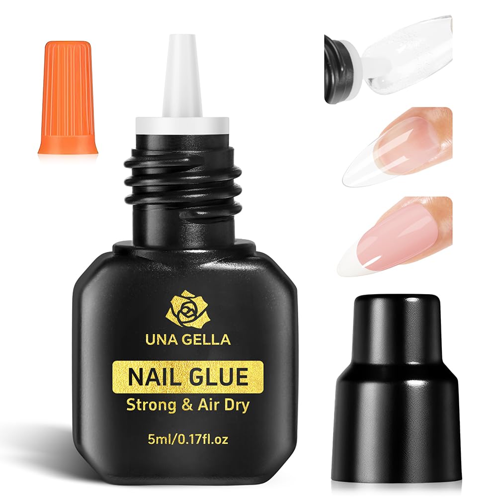 UNA GELLA quick-drying nail glue bottle for fast, on-the-go manicures.