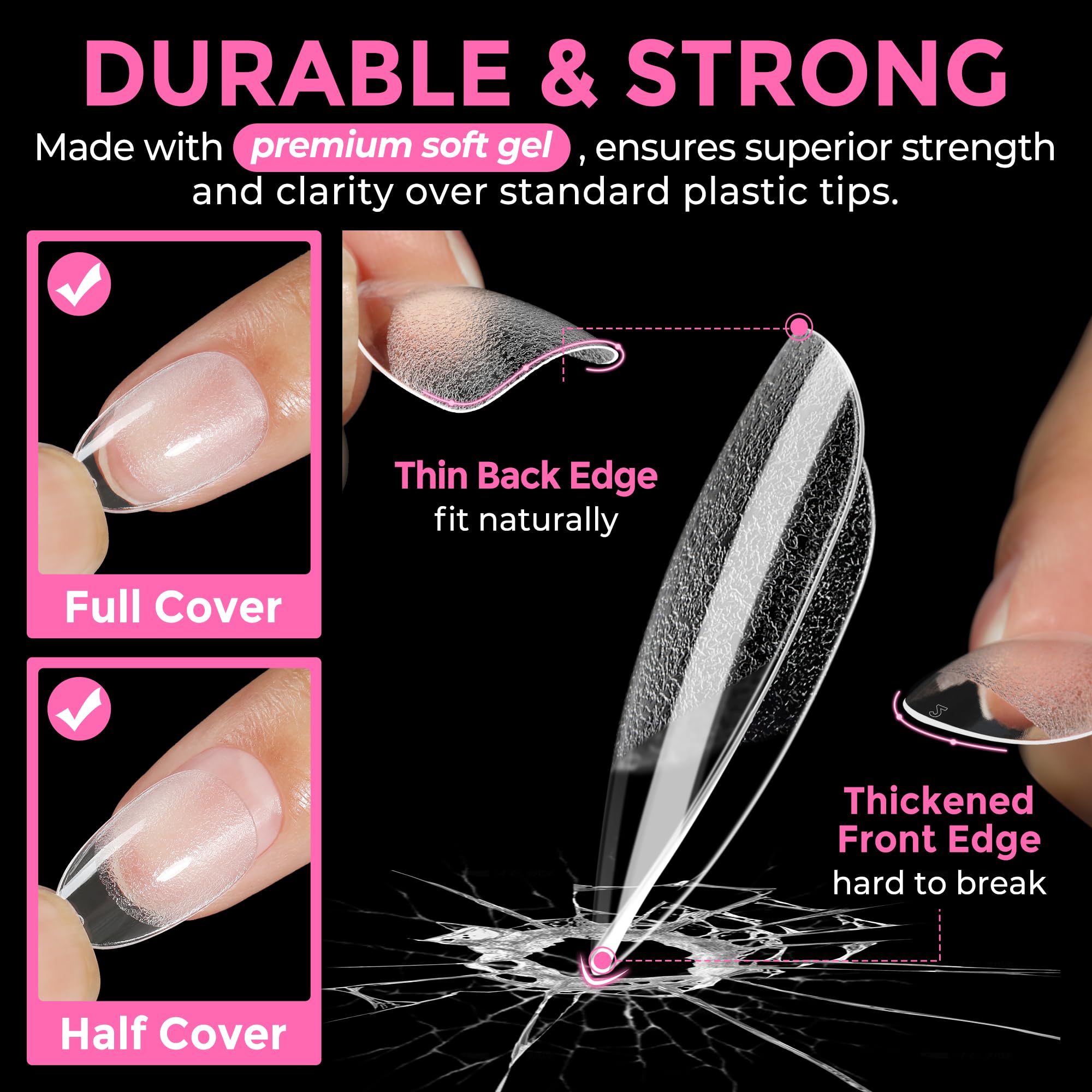 UNA GELLA tips demonstrated in application steps for quick, time-saving DIY nails