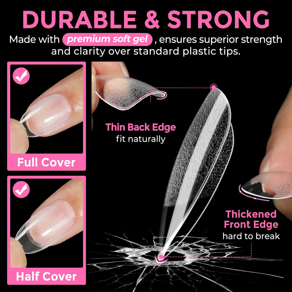 UNA GELLA tips demonstrated in application steps for quick, time-saving DIY nails