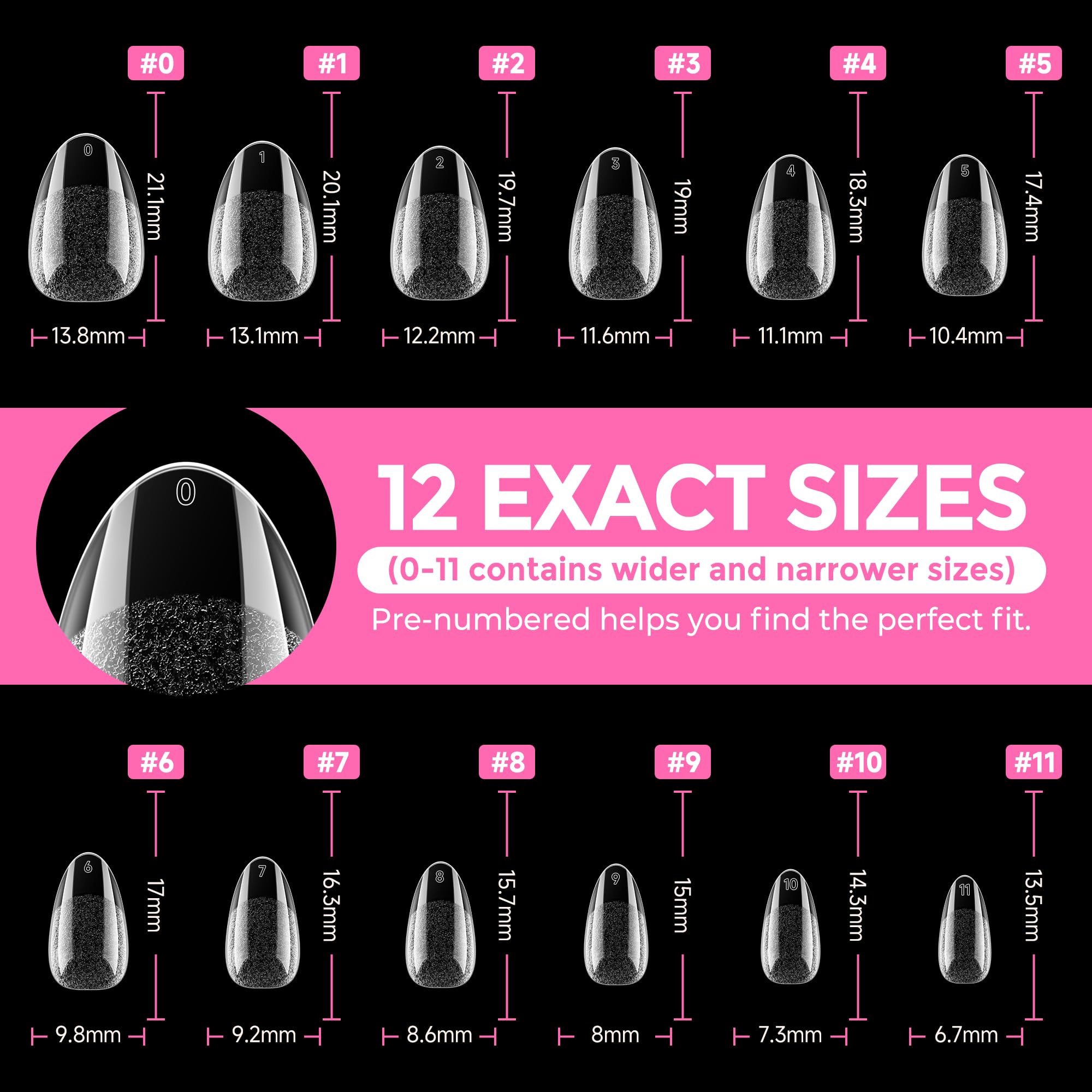 UNA GELLA tips support different nail shapes for versatile styles