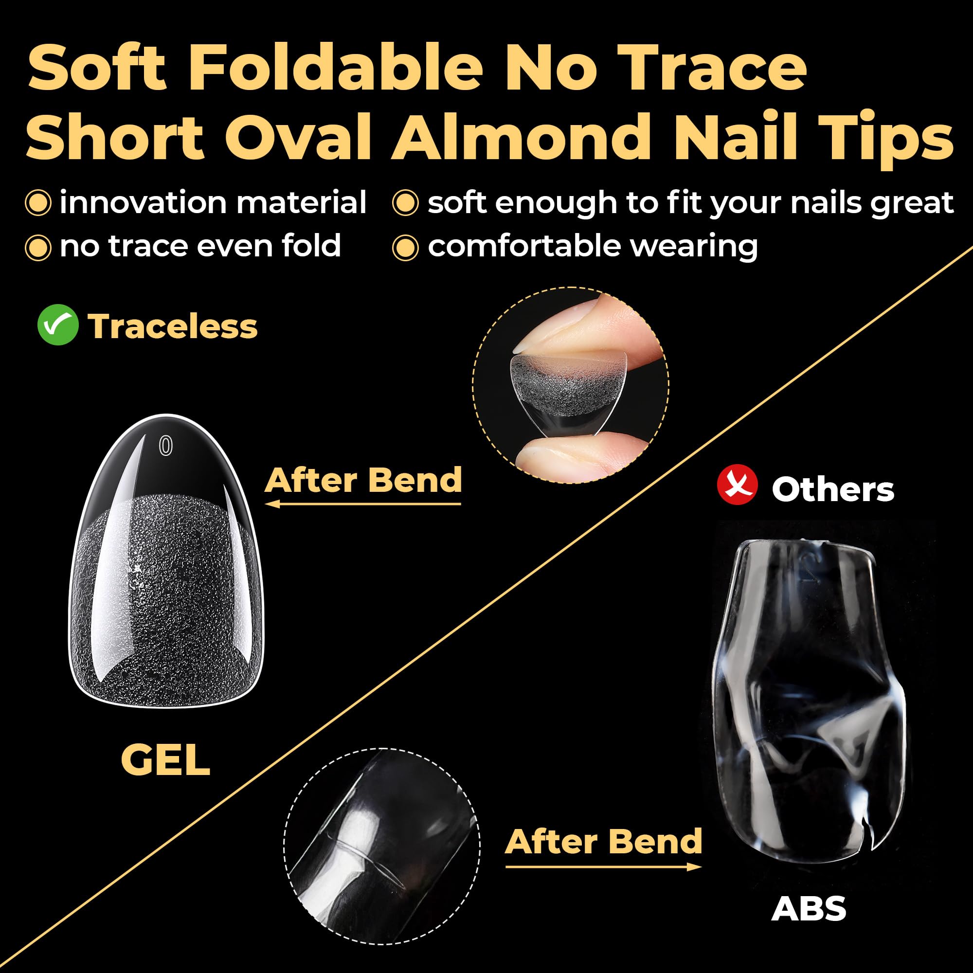 UNA GELLA soft gel formula tip with lightweight extension feel