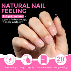 UNA GELLA soft gel tips bend without leaving traces for clean edges