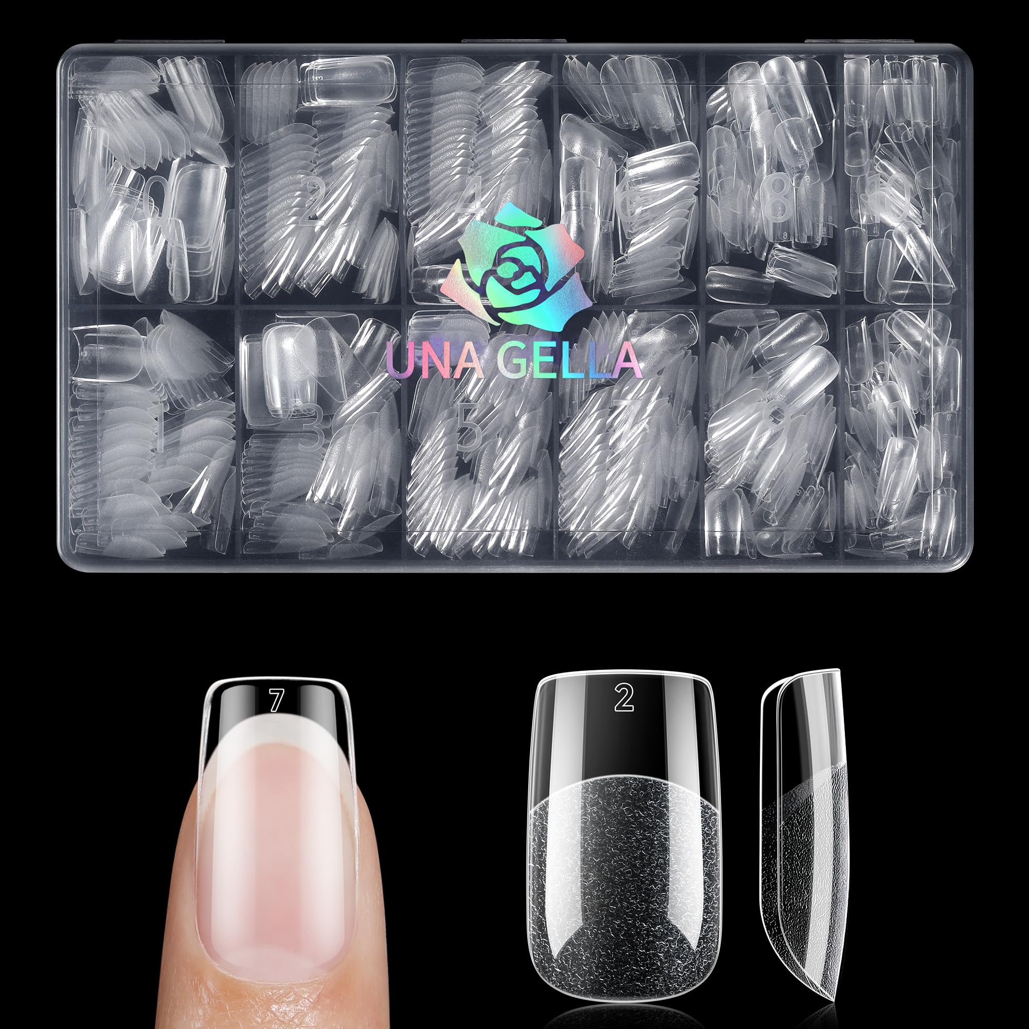 UNA GELLA soft gel material yields smooth edges for comfortable wear