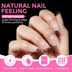 UNA GELLA soft gelly tips curved edge for comfortable wear