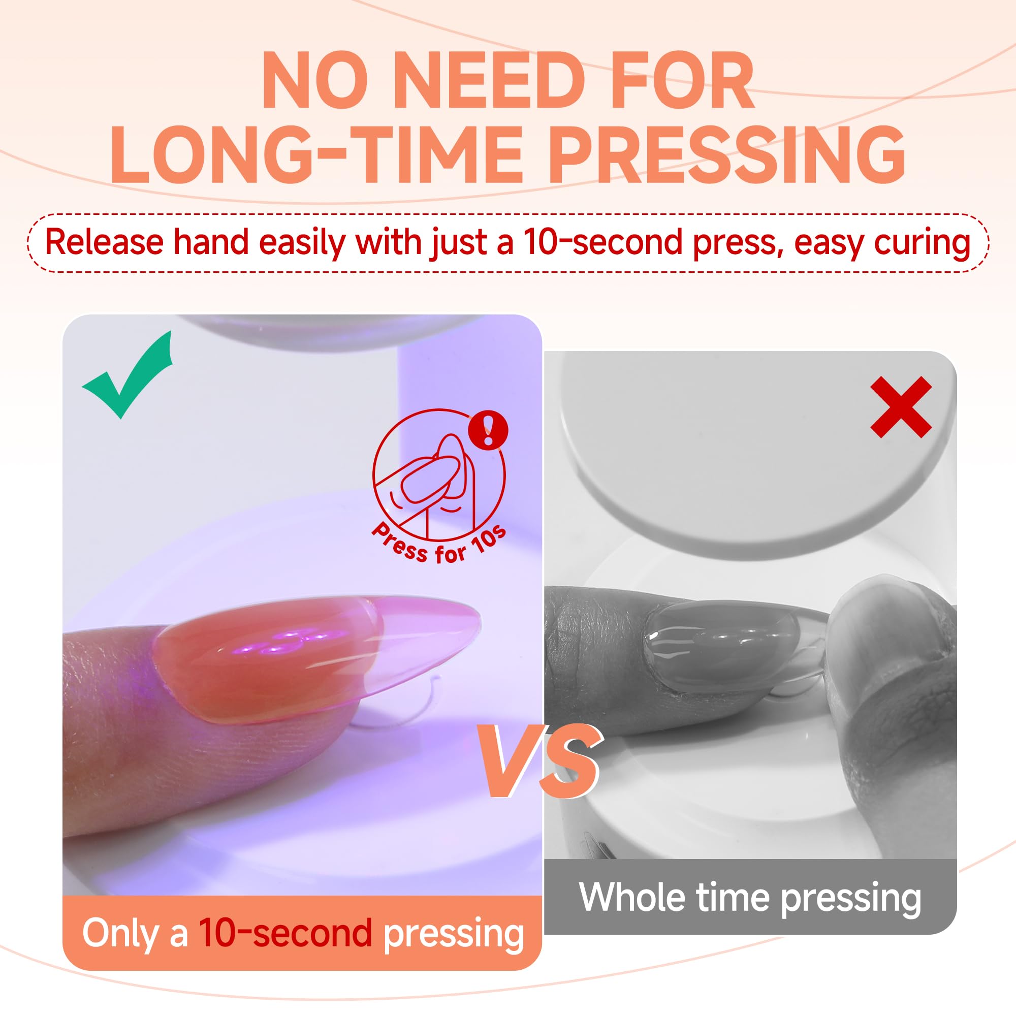 UNA GELLA base layer improves adhesion and helps prevent peeling.