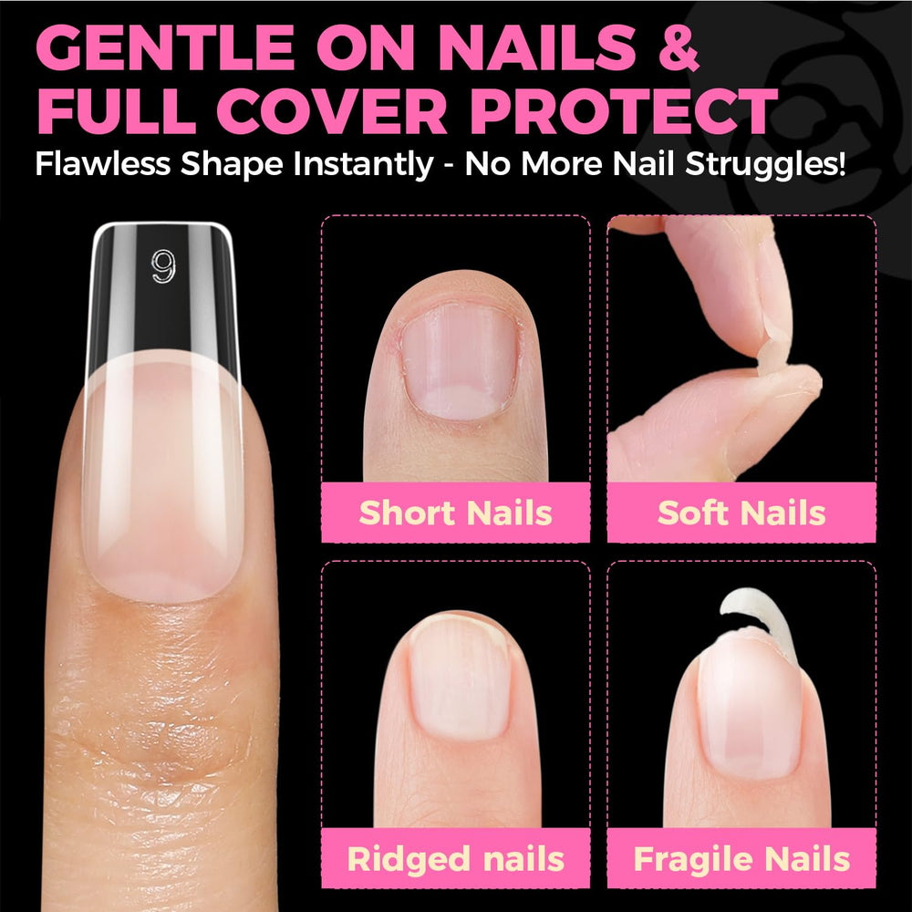 UNA GELLA square fake nails no odor option for gentle nail care.