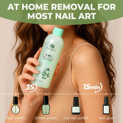 UNA GELLA buffed top coat preparation for better removal results.