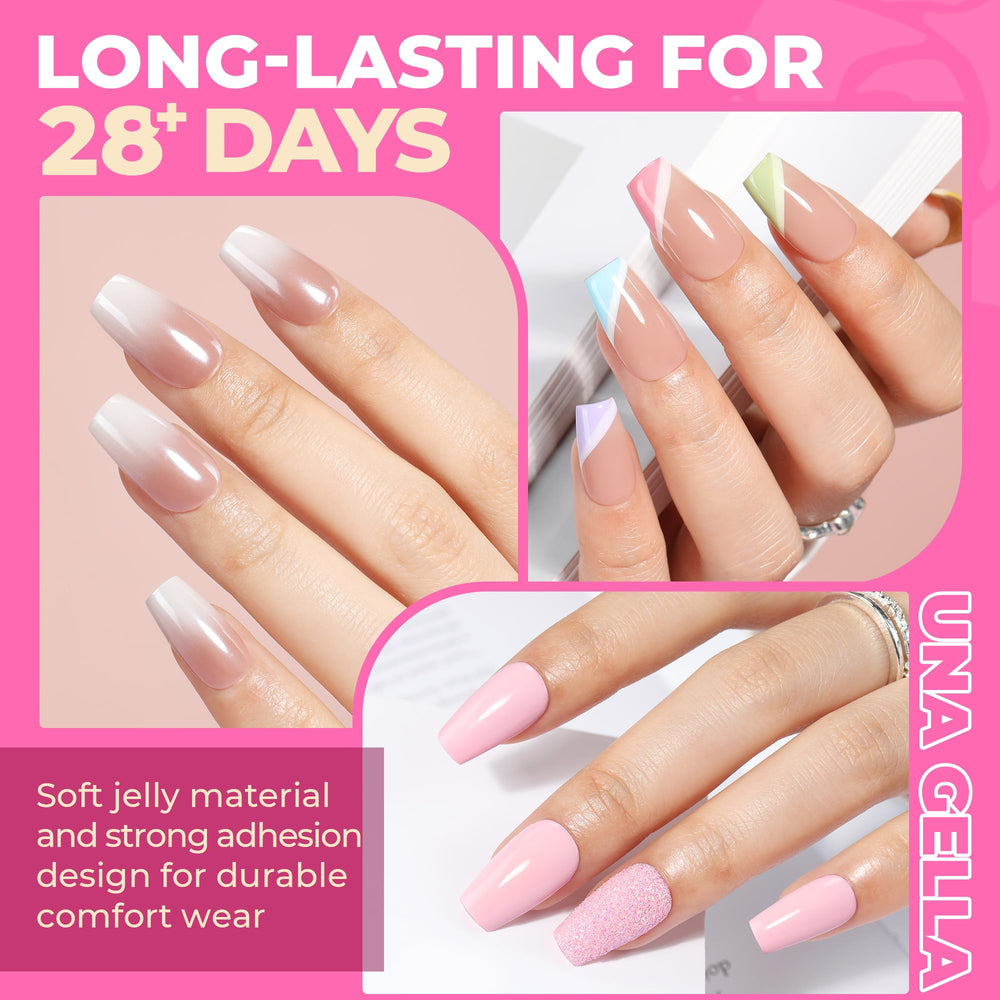 UNA GELLA user-friendly packaging promotes a stress-free home nail session.