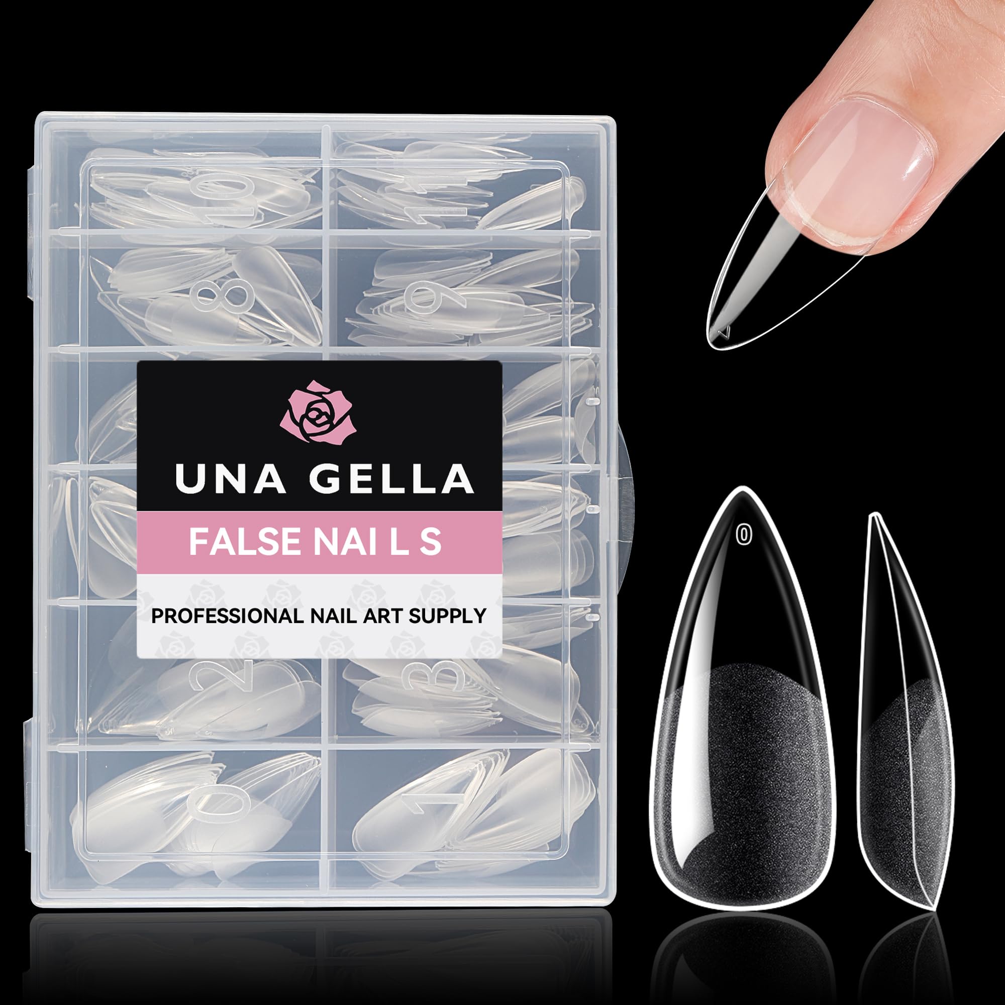 UNA GELLA wear test visuals suggesting up to four weeks of wear.
