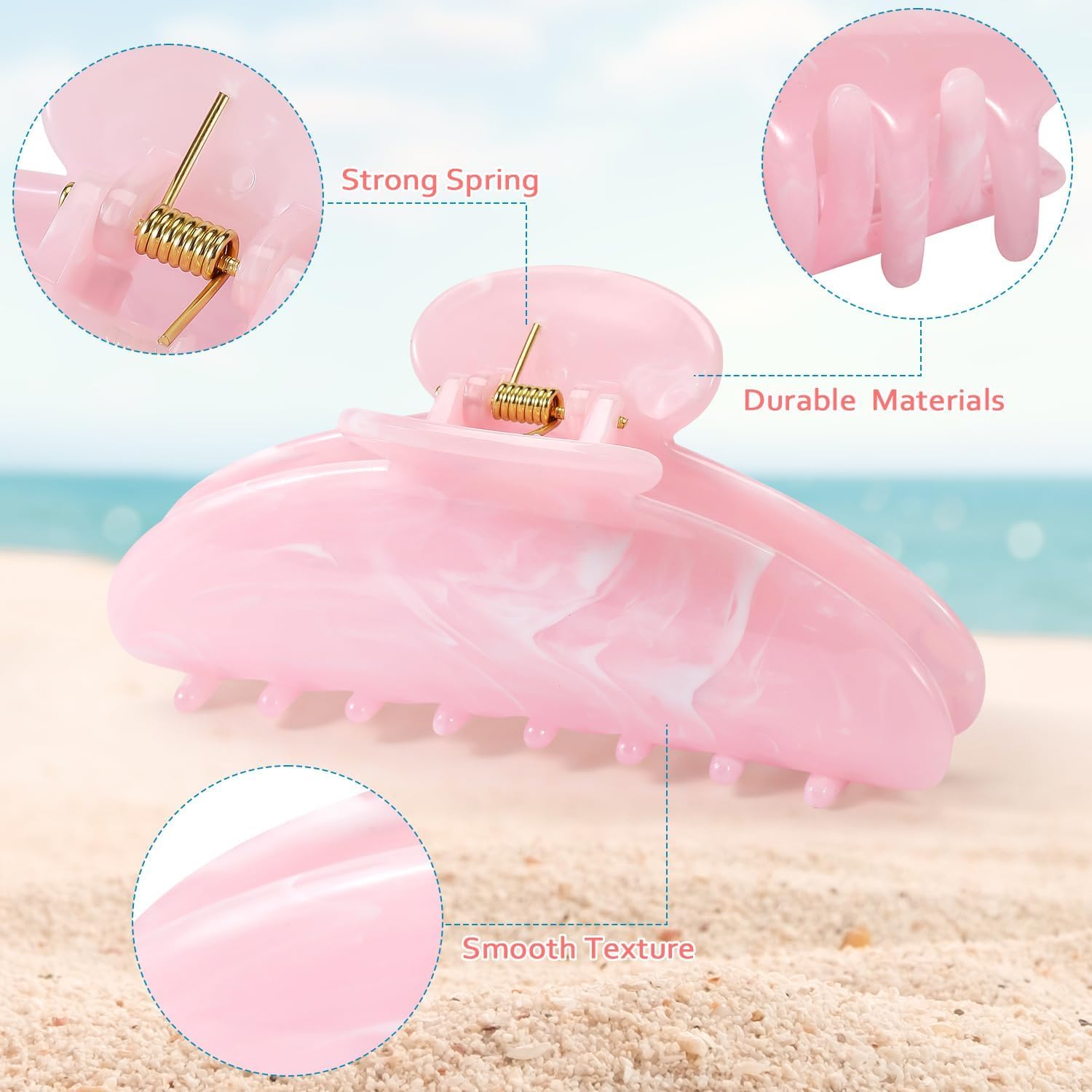 Unbednigt 6pack clips with smooth edges closeup prevents snagging